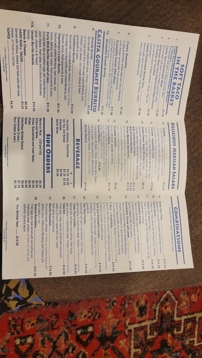 Casitas Taco Al Carbon Menu - Image 3