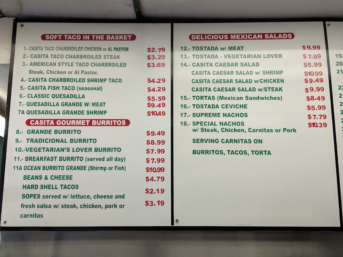 Casitas Taco Al Carbon Menu - Image 5